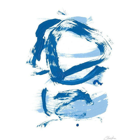 Blue Breeze VIII White Modern Wood Framed Art Print by Long, Christina