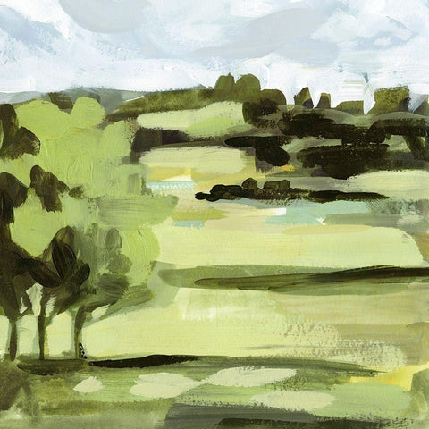 Verdant Daze II Gold Ornate Wood Framed Art Print with Double Matting by Borges, Victoria