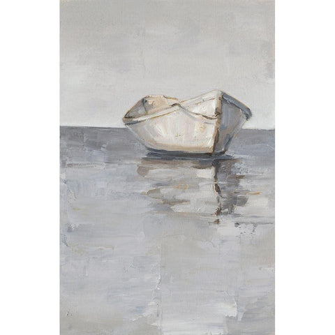 Boat on the Horizon I Black Modern Wood Framed Art Print with Double Matting by Harper, Ethan