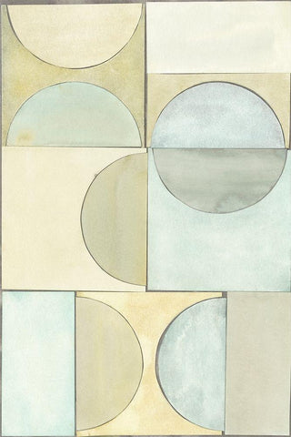 Lacuna Study I Black Ornate Wood Framed Art Print with Double Matting by Stramel, Renee W.
