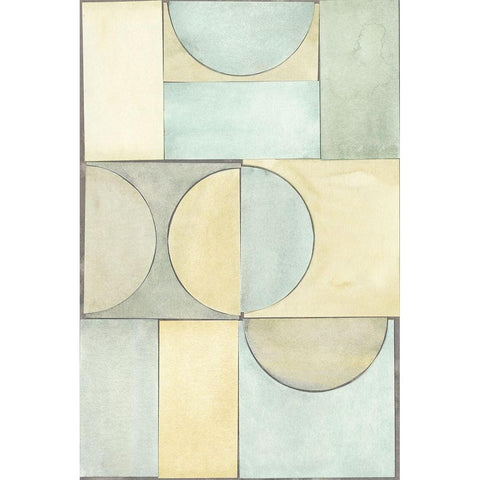Lacuna Study II Black Modern Wood Framed Art Print with Double Matting by Stramel, Renee W.