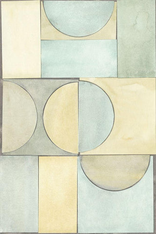 Lacuna Study II White Modern Wood Framed Art Print with Double Matting by Stramel, Renee W.