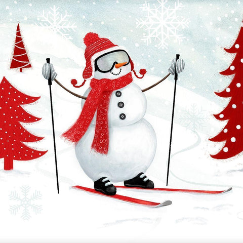 Snow Day I Black Modern Wood Framed Art Print with Double Matting by Borges, Victoria