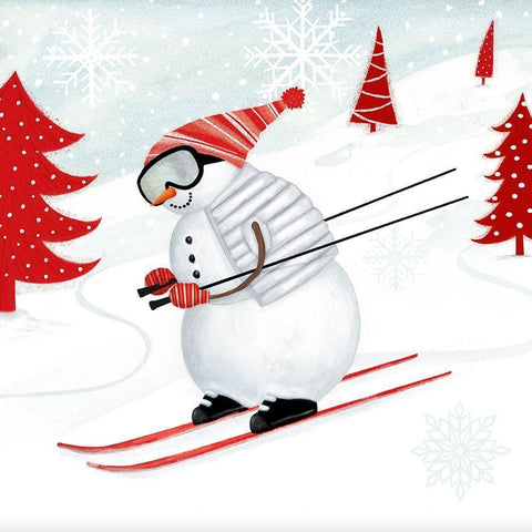 Snow Day II White Modern Wood Framed Art Print by Borges, Victoria