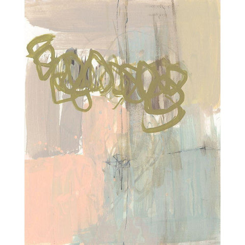 Sweet Scribble II Gold Ornate Wood Framed Art Print with Double Matting by Goldberger, Jennifer