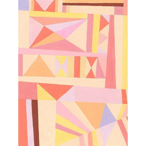 Blush Structure I Gold Ornate Wood Framed Art Print with Double Matting by Galapon, Nikki