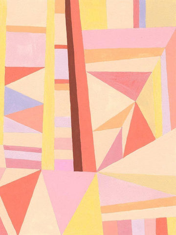 Blush Structure II Black Ornate Wood Framed Art Print with Double Matting by Galapon, Nikki