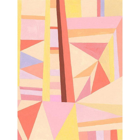 Blush Structure II Gold Ornate Wood Framed Art Print with Double Matting by Galapon, Nikki