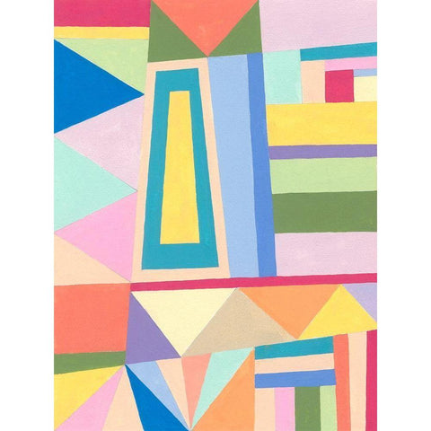 Confetti Structure I Black Modern Wood Framed Art Print with Double Matting by Galapon, Nikki
