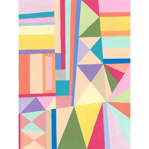 Confetti Structure II Black Modern Wood Framed Art Print with Double Matting by Galapon, Nikki