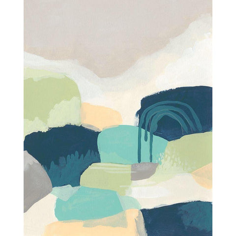 Brenner Pass II Black Modern Wood Framed Art Print with Double Matting by Vess, June Erica