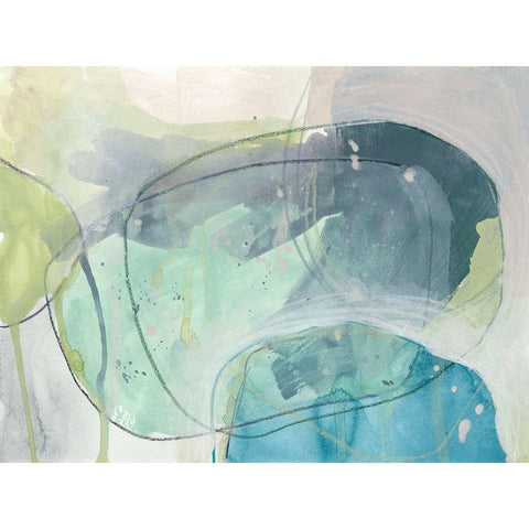 Sea Stone II White Modern Wood Framed Art Print by Vess, June Erica