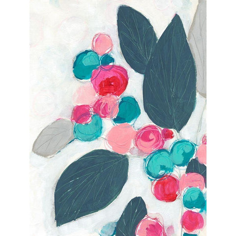 Berry Rhapsody I Black Modern Wood Framed Art Print by Vess, June Erica