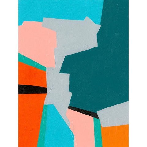 Reunification I White Modern Wood Framed Art Print by Moore, Regina