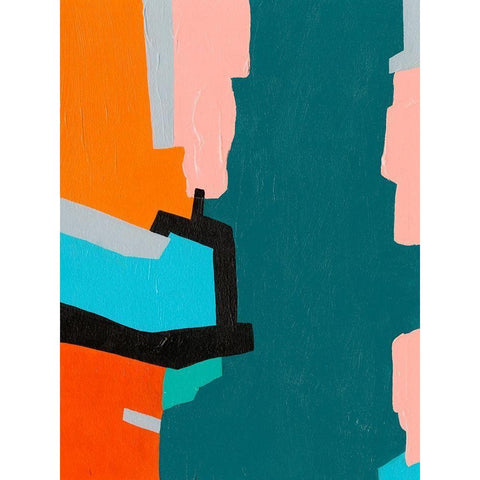 Reunification II White Modern Wood Framed Art Print by Moore, Regina