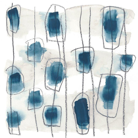 Insho IV White Modern Wood Framed Art Print by Vess, June Erica