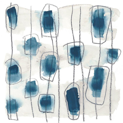 Insho IV White Modern Wood Framed Art Print with Double Matting by Vess, June Erica