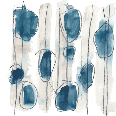 Insho VI White Modern Wood Framed Art Print by Vess, June Erica