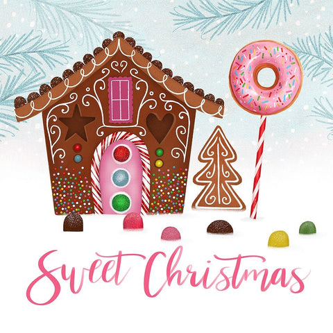 Sweet Holidays I Black Ornate Wood Framed Art Print with Double Matting by Borges, Victoria