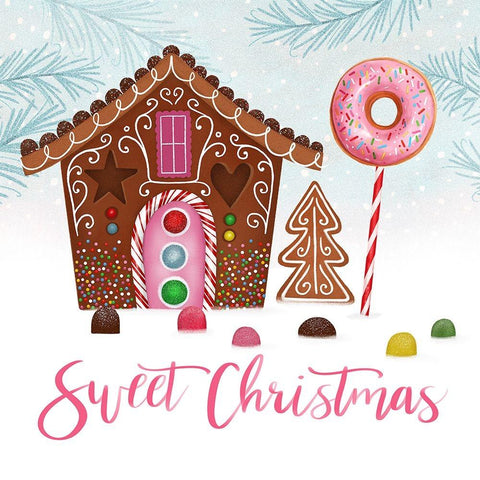 Sweet Holidays I White Modern Wood Framed Art Print by Borges, Victoria