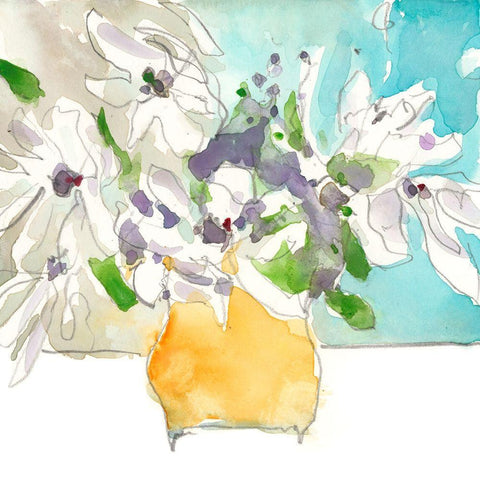 Magnolia Moment I Black Modern Wood Framed Art Print by Dixon, Samuel