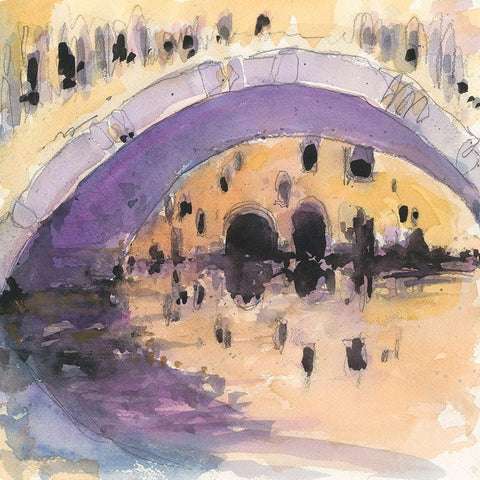Under The Bridge White Modern Wood Framed Art Print by Dixon, Samuel