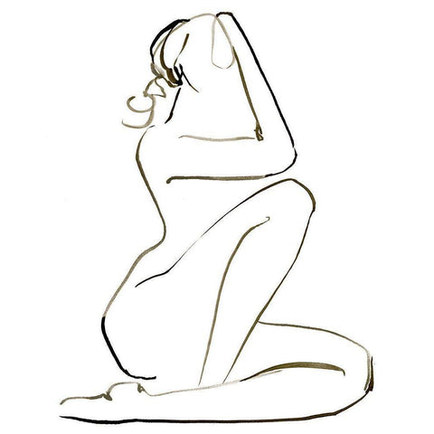 Warm Embrace II Black Modern Wood Framed Art Print with Double Matting by Parker, Jennifer Paxton