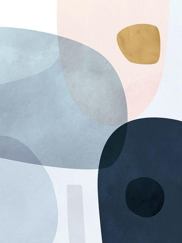 Gold Monde II Black Ornate Wood Framed Art Print with Double Matting by Borges, Victoria