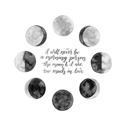 Ode to the Moon II Black Modern Wood Framed Art Print by Popp, Grace