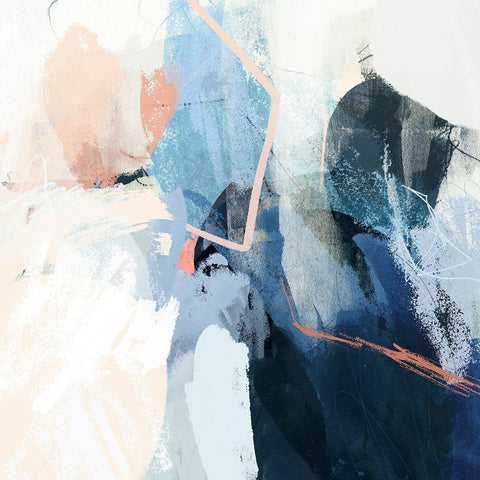 Luz II Black Modern Wood Framed Art Print by Borges, Victoria