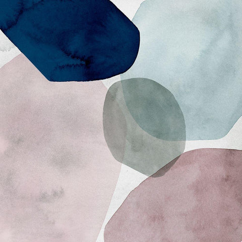 Stacked Around II White Modern Wood Framed Art Print by Popp, Grace