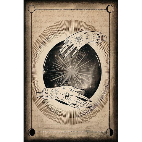 Fortune Tarot I Black Modern Wood Framed Art Print with Double Matting by Borges, Victoria