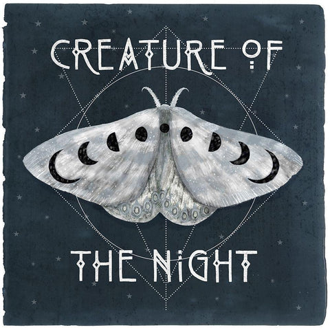 Live by the Moon II Black Modern Wood Framed Art Print with Double Matting by Borges, Victoria