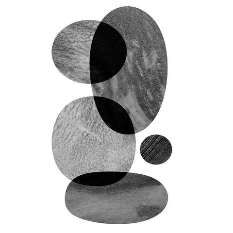 Moving Orbs I White Modern Wood Framed Art Print by Sizemore, Natalie