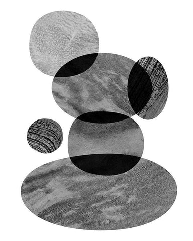Moving Orbs II Black Ornate Wood Framed Art Print with Double Matting by Sizemore, Natalie