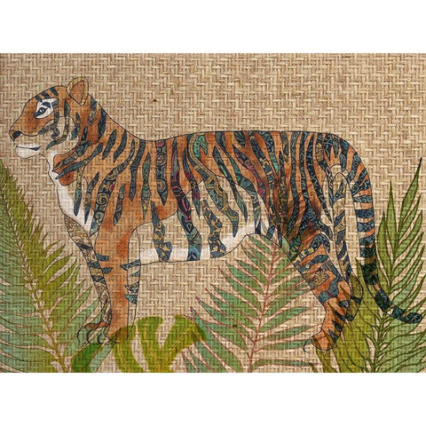 Rattan Jungle II White Modern Wood Framed Art Print by Zarris, Chariklia