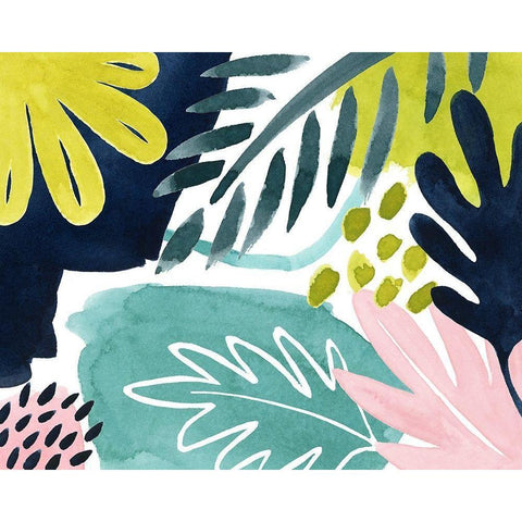 Tropical Salve IV Black Modern Wood Framed Art Print with Double Matting by Popp, Grace