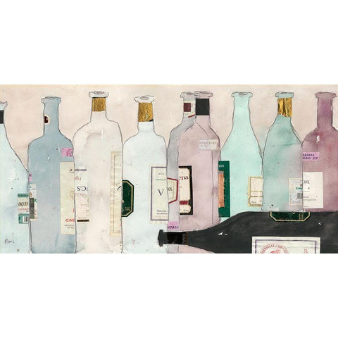 After the Tasting Black Modern Wood Framed Art Print with Double Matting by Dixon, Samuel