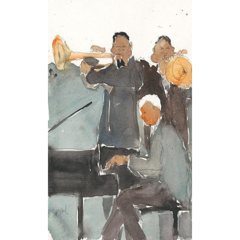 All Together Now I Black Modern Wood Framed Art Print by Dixon, Samuel