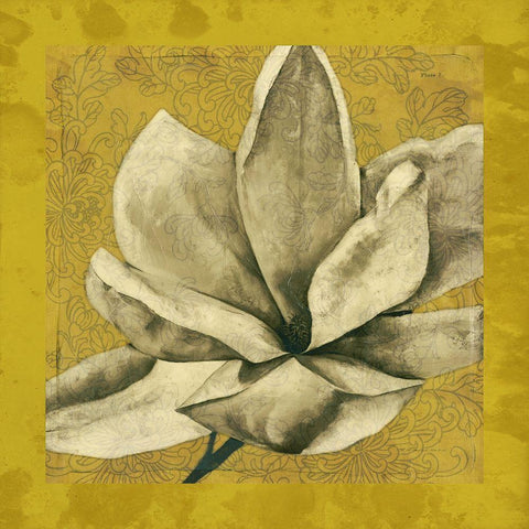 Ecru Magnolia II White Modern Wood Framed Art Print by Goldberger, Jennifer