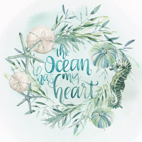 Drawn to the Sea II Gold Ornate Wood Framed Art Print with Double Matting by Parker, Jennifer Paxton