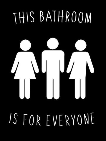 Human Bathroom I White Modern Wood Framed Art Print with Double Matting by Fagalde, Jarman