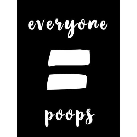 Human Bathroom II White Modern Wood Framed Art Print by Fagalde, Jarman