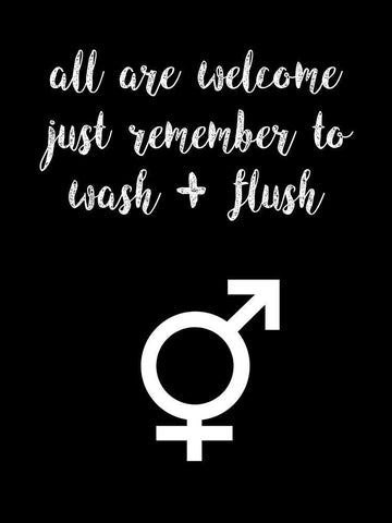 Human Bathroom III Black Ornate Wood Framed Art Print with Double Matting by Fagalde, Jarman