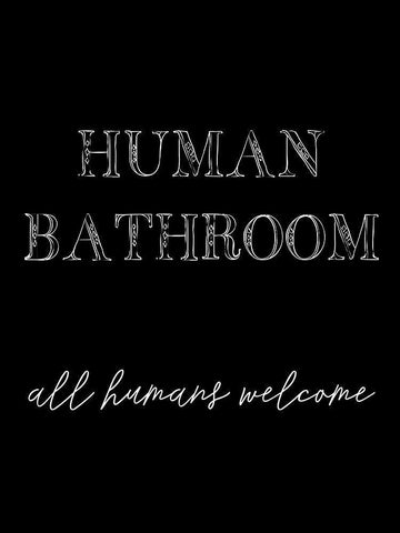 Human Bathroom IV White Modern Wood Framed Art Print with Double Matting by Fagalde, Jarman