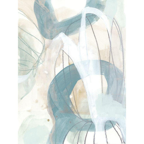 Water Orbit I Black Modern Wood Framed Art Print by Vess, June Erica