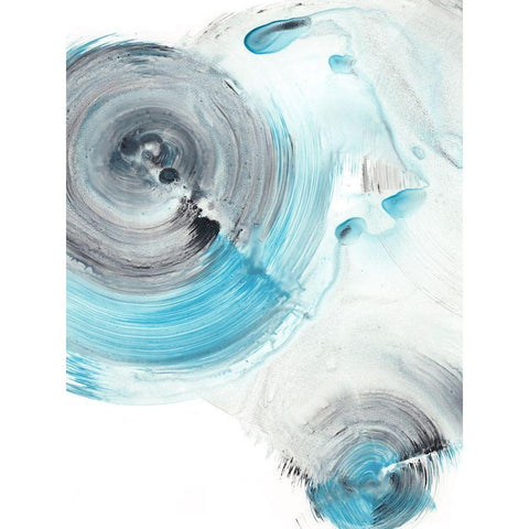 Ripple Effect III White Modern Wood Framed Art Print by Harper, Ethan