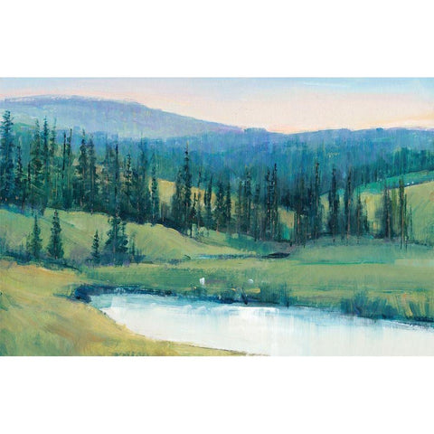 Mountain Retreat II Gold Ornate Wood Framed Art Print with Double Matting by OToole, Tim