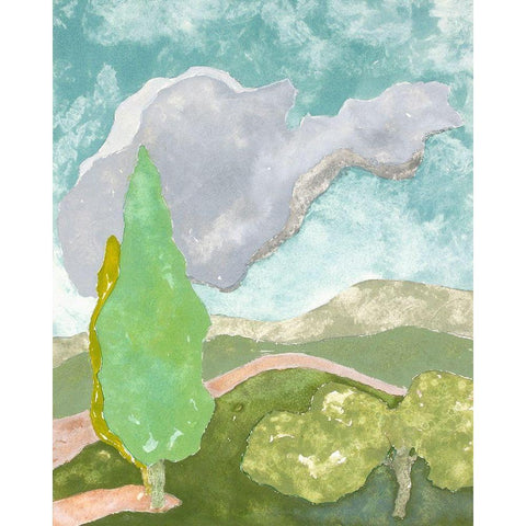 Tuscan Plein Air III Black Modern Wood Framed Art Print by Delamater, Rob