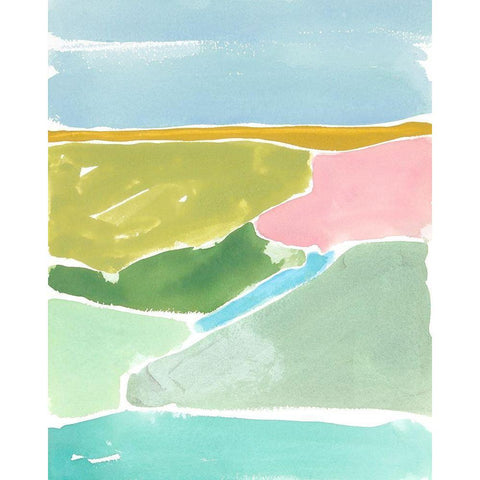 Abstract Italian Landscape I Black Modern Wood Framed Art Print by Delamater, Rob